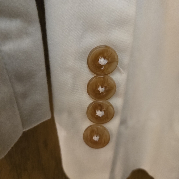 Pretty white blazer. 2 button front closure. Great condition. - Picture 5 of 5